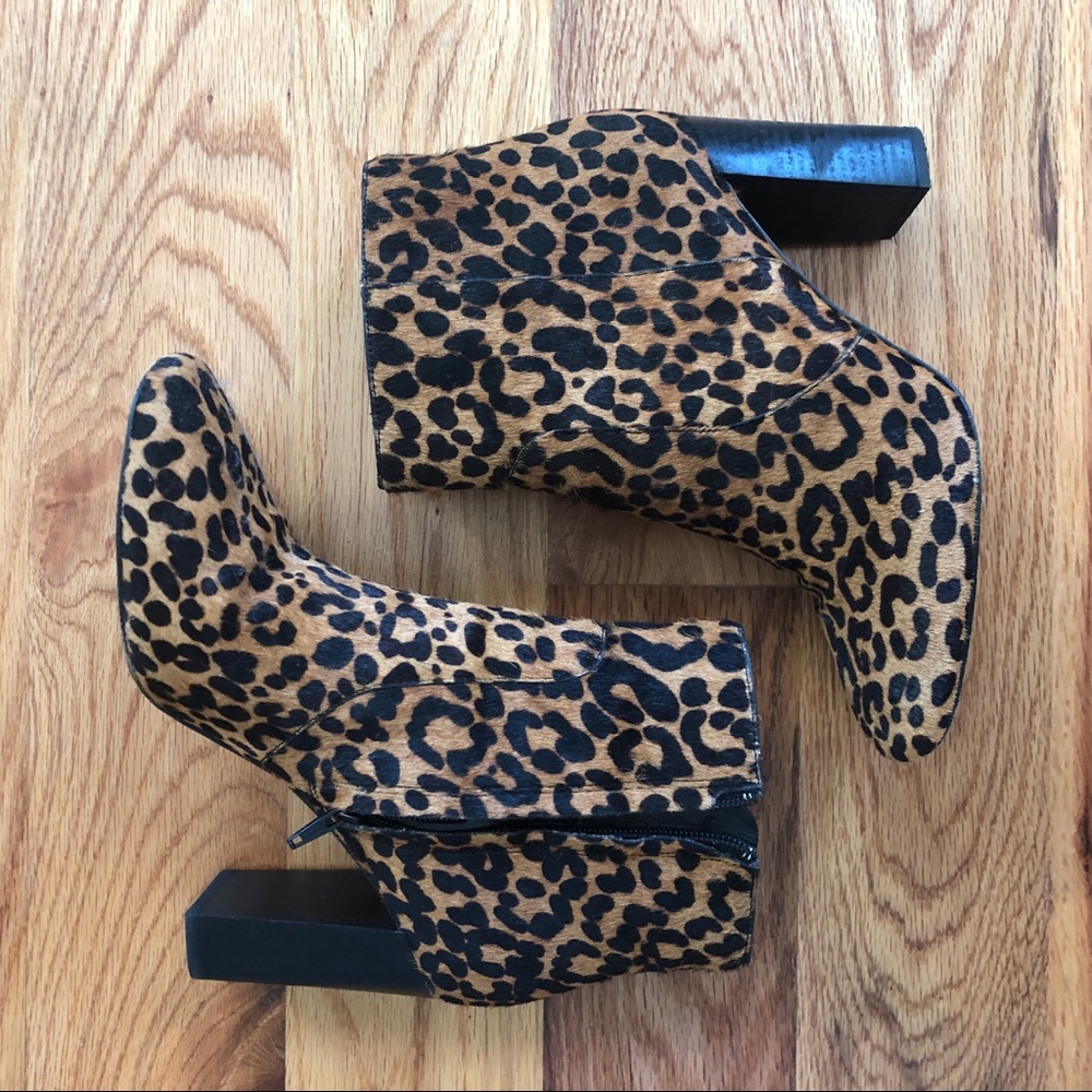 Banana Republic Leopard Leather Booties